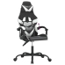 Silla gaming cuero sintético negro y blanco