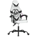 Silla gaming cuero sintético blanco y negro