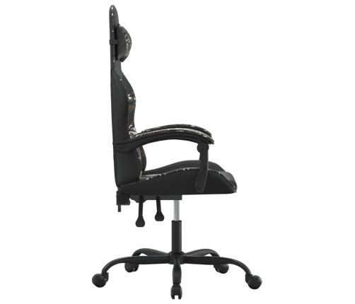 Silla gaming cuero sintético negro y camuflaje