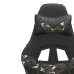 Silla gaming con reposapiés cuero sintético negro camuflaje