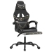 Silla gaming con reposapiés cuero sintético negro camuflaje