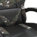 Silla gaming con reposapiés cuero sintético negro camuflaje