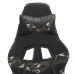 Silla gaming con reposapiés cuero sintético negro camuflaje