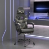 Silla gaming con reposapiés cuero sintético negro camuflaje