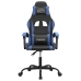 Silla gaming cuero sintético negro y azul