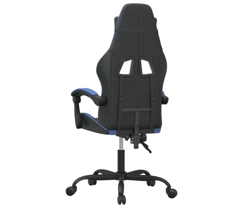 Silla gaming cuero sintético negro y azul