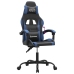 Silla gaming cuero sintético negro y azul