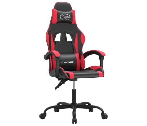 Silla gaming cuero sintético negro y rojo