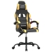 Silla gaming cuero sintético negro y dorado