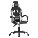 Silla gaming cuero sintético negro y blanco