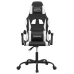 Silla gaming cuero sintético negro y blanco