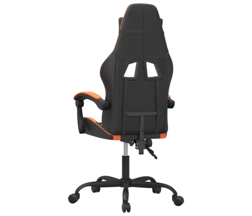 Silla gaming cuero sintético negro y naranja