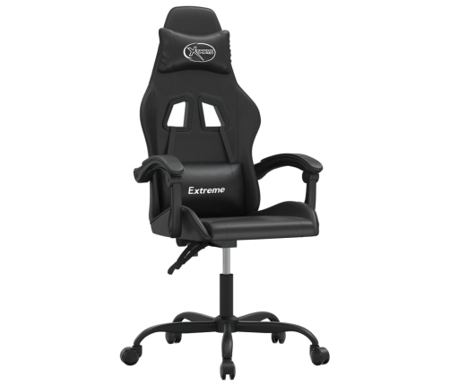 Silla gaming cuero sintético negro