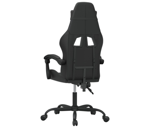 Silla gaming cuero sintético negro