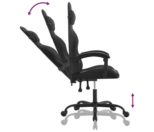 Silla gaming cuero sintético negro