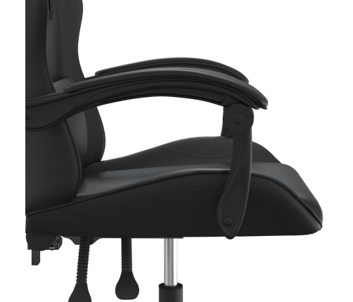 Silla gaming cuero sintético negro