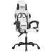 Silla gaming cuero sintético blanco y negro