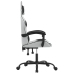 Silla gaming cuero sintético blanco y negro