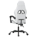 Silla gaming cuero sintético blanco y negro