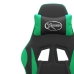 Silla gaming con reposapiés cuero sintético negro verde