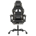 Silla gaming con reposapiés cuero sintético negro camuflaje