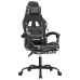 Silla gaming con reposapiés cuero sintético negro camuflaje