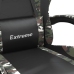 Silla gaming con reposapiés cuero sintético negro camuflaje