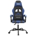 Silla gaming cuero sintético negro y azul