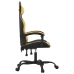 Silla gaming cuero sintético negro y dorado