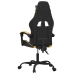 Silla gaming cuero sintético negro y dorado