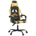 Silla gaming cuero sintético negro y dorado