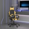 Silla gaming cuero sintético negro y dorado