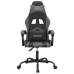 Silla gaming cuero sintético negro y gris