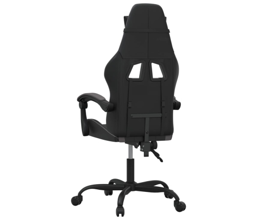 Silla gaming cuero sintético negro y gris