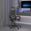 Silla gaming cuero sintético negro y gris