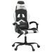 Silla gaming cuero sintético negro y blanco