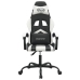 Silla gaming cuero sintético negro y blanco