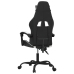 Silla gaming cuero sintético negro y blanco