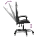 Silla gaming cuero sintético negro y blanco