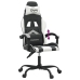 Silla gaming cuero sintético negro y blanco