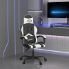 Silla gaming cuero sintético negro y blanco