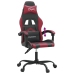 Silla gaming cuero sintético negro y rojo vino tinto