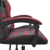 Silla gaming cuero sintético negro y rojo vino tinto