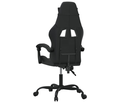 Silla gaming cuero sintético negro