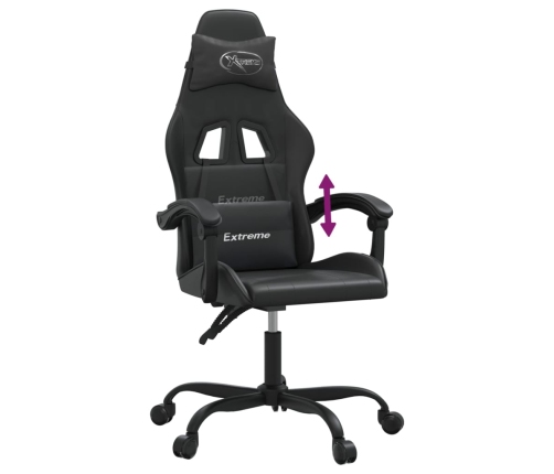 Silla gaming cuero sintético negro