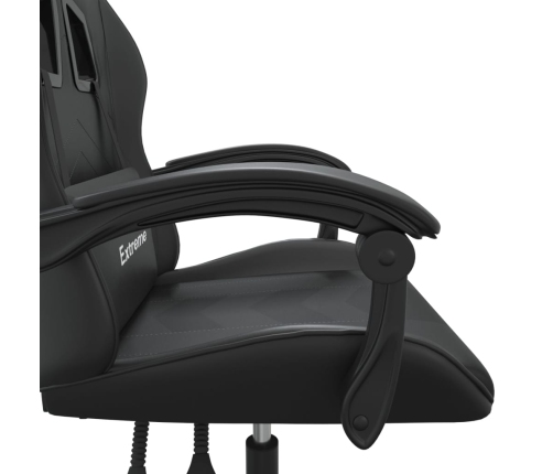 Silla gaming cuero sintético negro