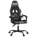 Silla gaming cuero sintético negro y camuflaje