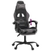 Silla gaming con reposapiés cuero sintético negro gris