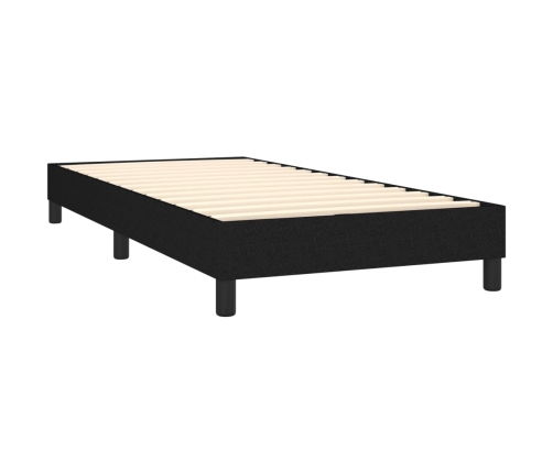 Estructura de cama de tela negro 80x200 cm