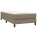 Estructura de cama sin colchón tela gris taupe 80x200 cm